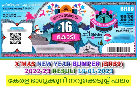 kerala lottery result-br89 19 01 2023