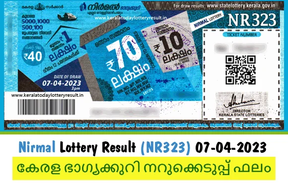 kerala lottery result-nr323