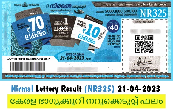 kerala lottery result-nr325