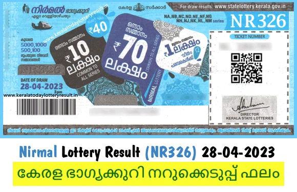 kerala lottery result-nr326